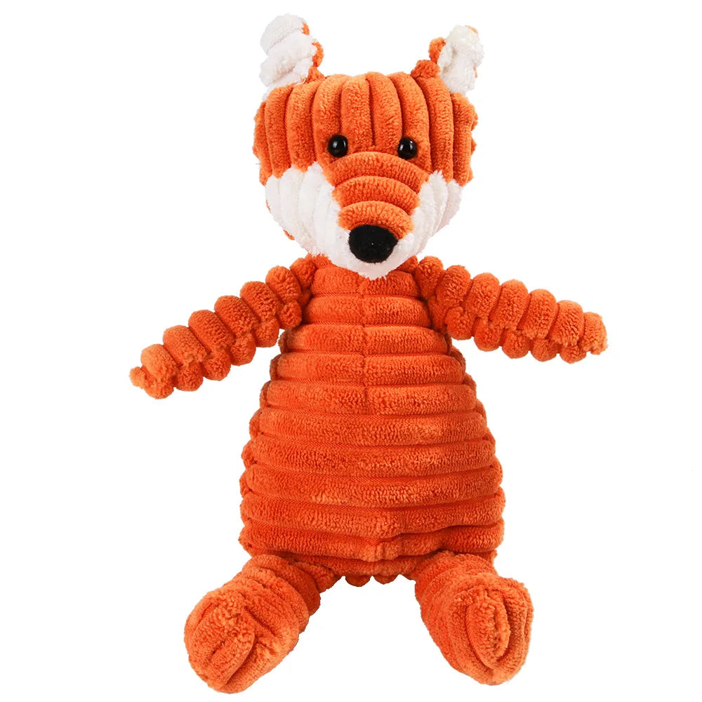 Finn the Fox, squeaky plush dog toy