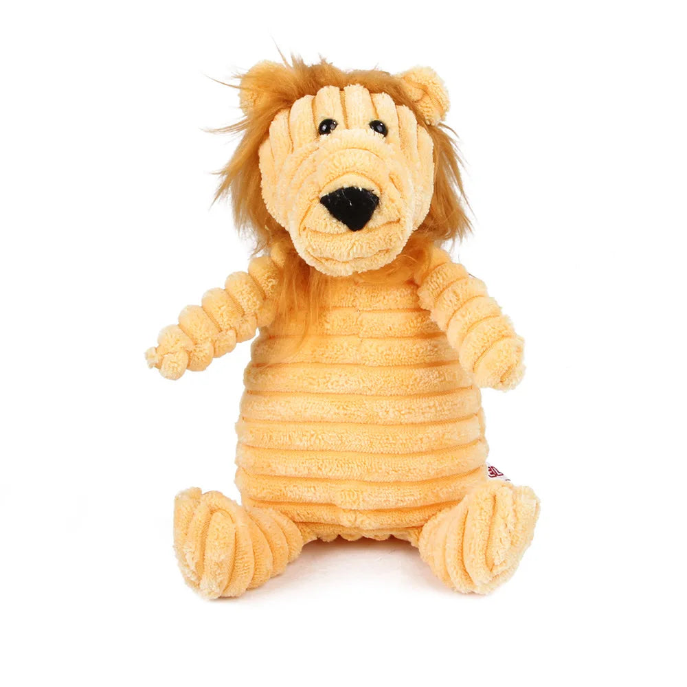 Leo the Lion, squeaky plush dog toy